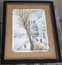 Siebdruck Aquarell  Notre Dame 09d