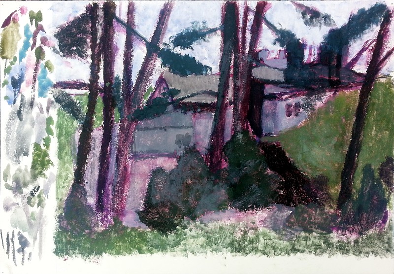 Gouache Landschaft _152142x