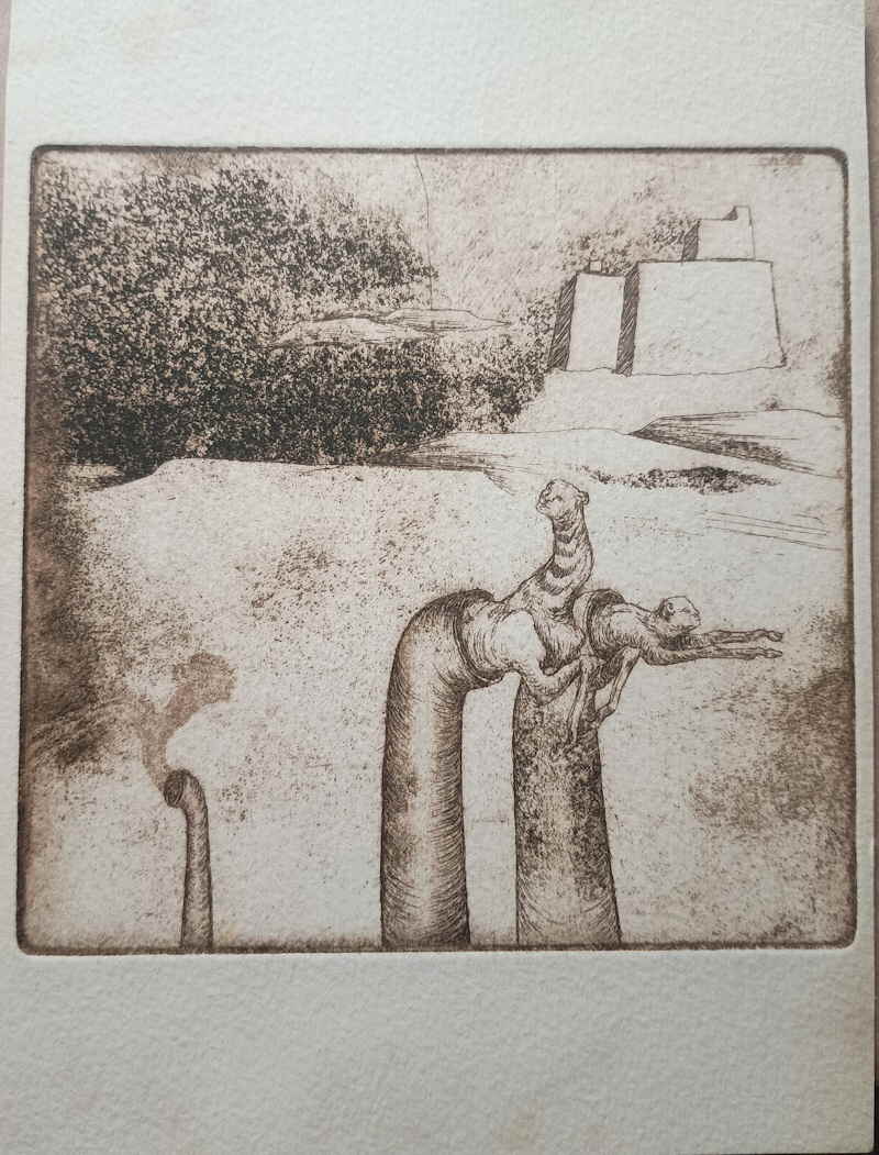 Radierung Unsigniert 336309x