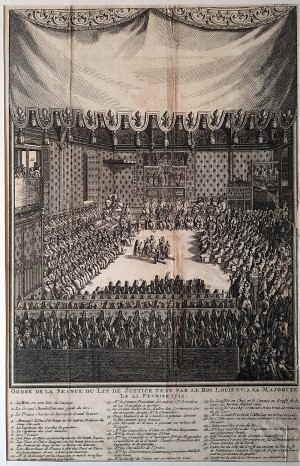 Ordre de la séance du lit de justice tenu par le Roi Louis XV 11d