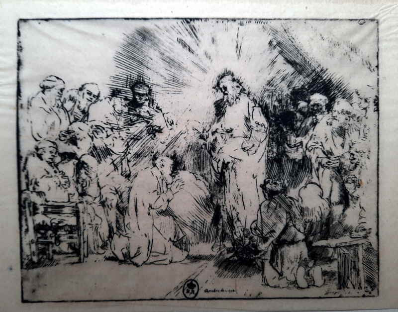 Rembrandt Christus heilt die Kranken Rollstuhl 857x
